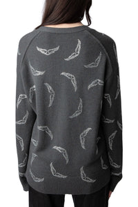 Mirka Wings Strass Grey Cardigan