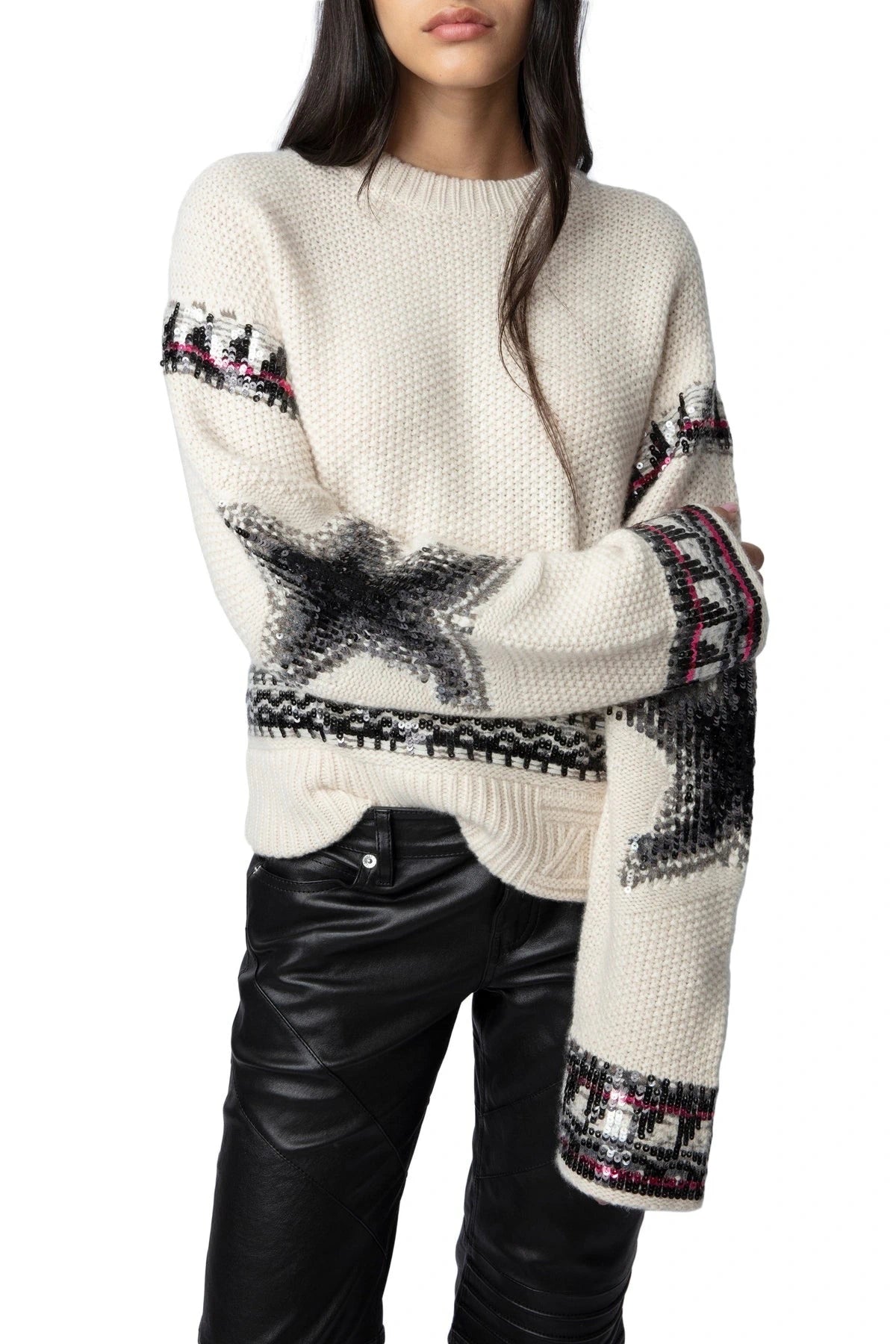 Kanson Strass White Sweater