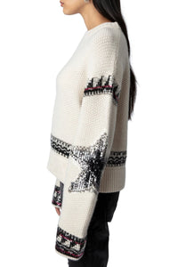 Kanson Strass White Sweater