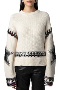 Kanson Strass White Sweater