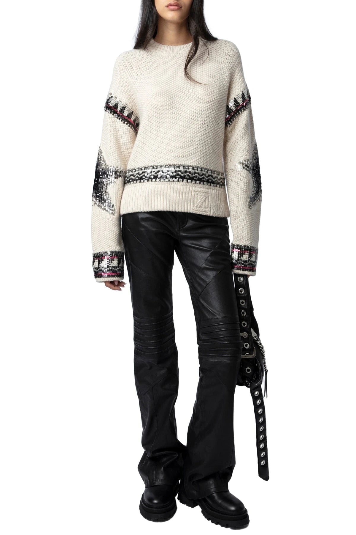 Kanson Strass White Sweater