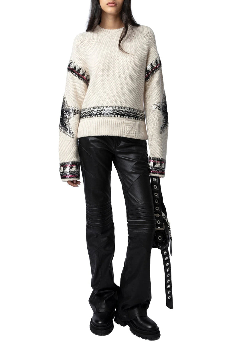 Kanson Strass White Sweater