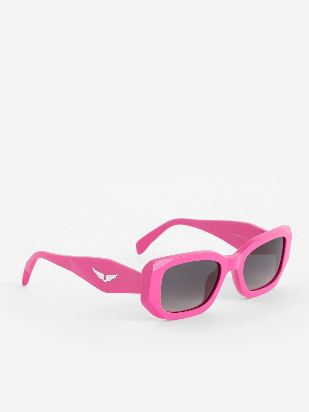 Winged Rectangular Pink Sunglasses