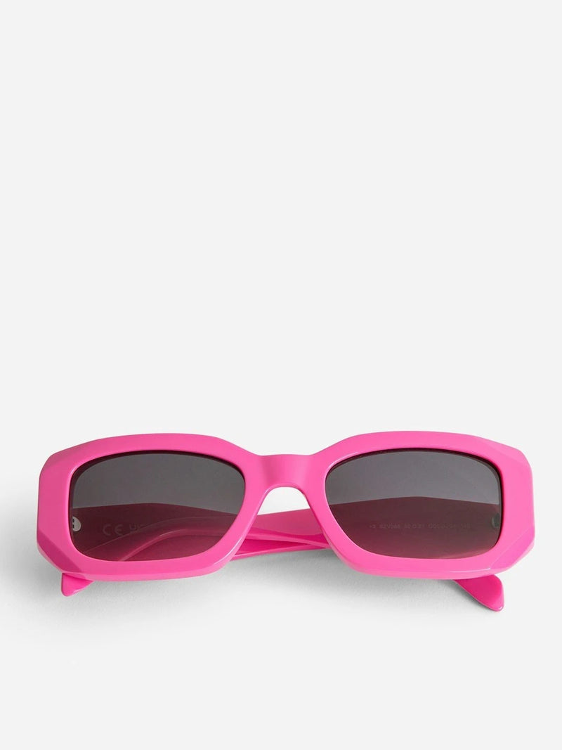 Winged Rectangular Pink Sunglasses