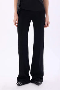 High-Waisted Black Trousers