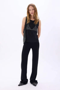 High-Waisted Black Trousers