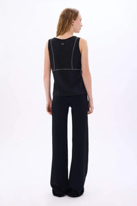 High-Waisted Black Trousers