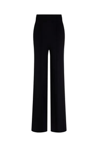 High-Waisted Black Trousers