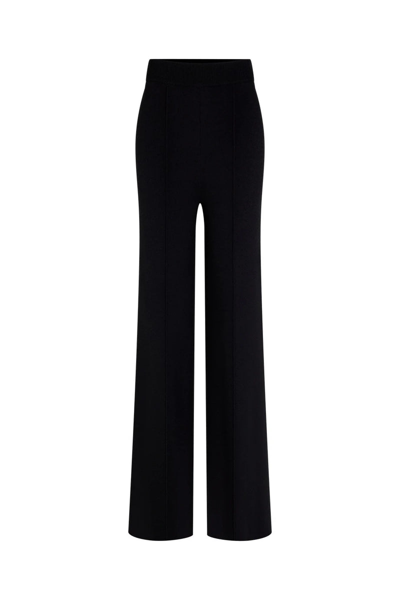 High-Waisted Black Trousers