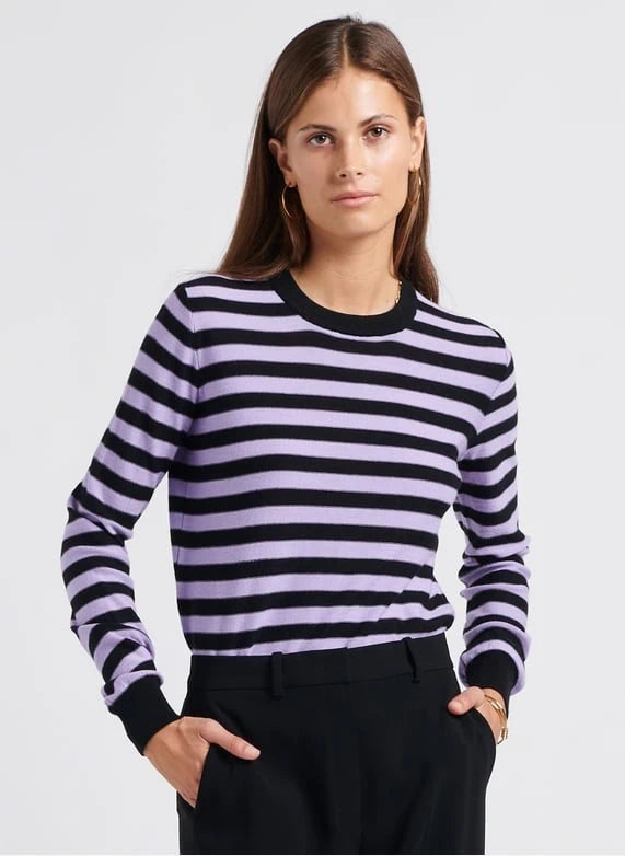 Striped Wool Black/khaki Sweater