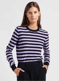 Striped Wool Black/khaki Sweater