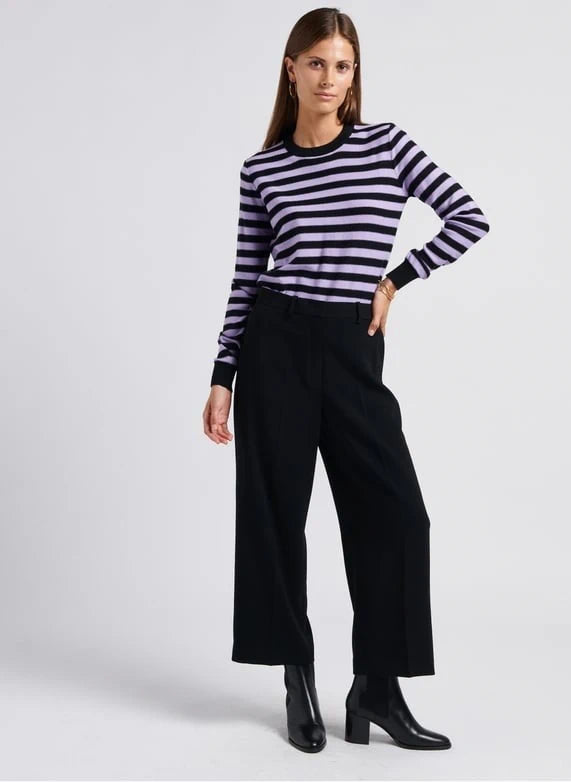 Striped Wool Black/khaki Sweater