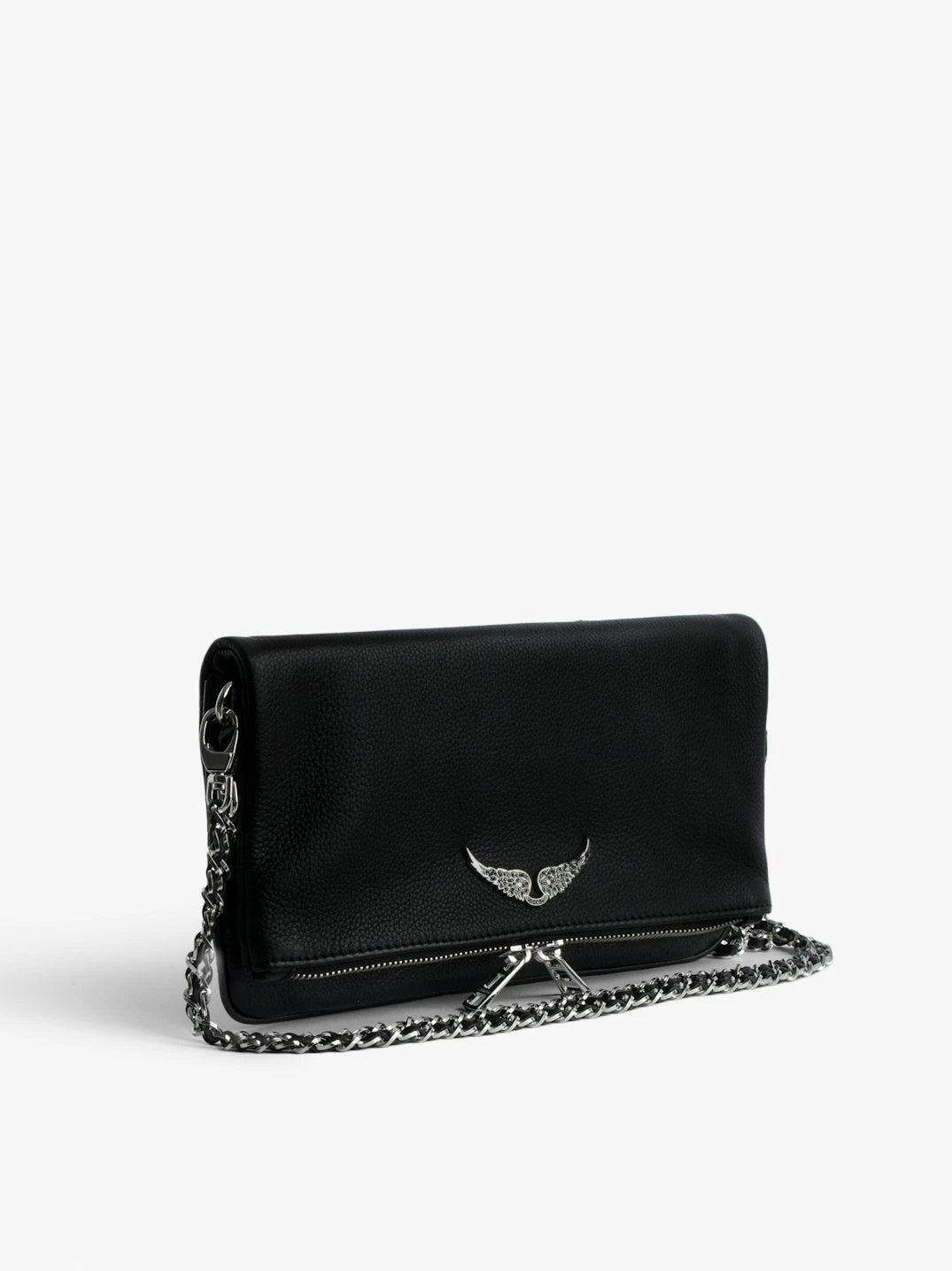 Rock Black Leather Clutch