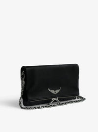 Rock Black Leather Clutch
