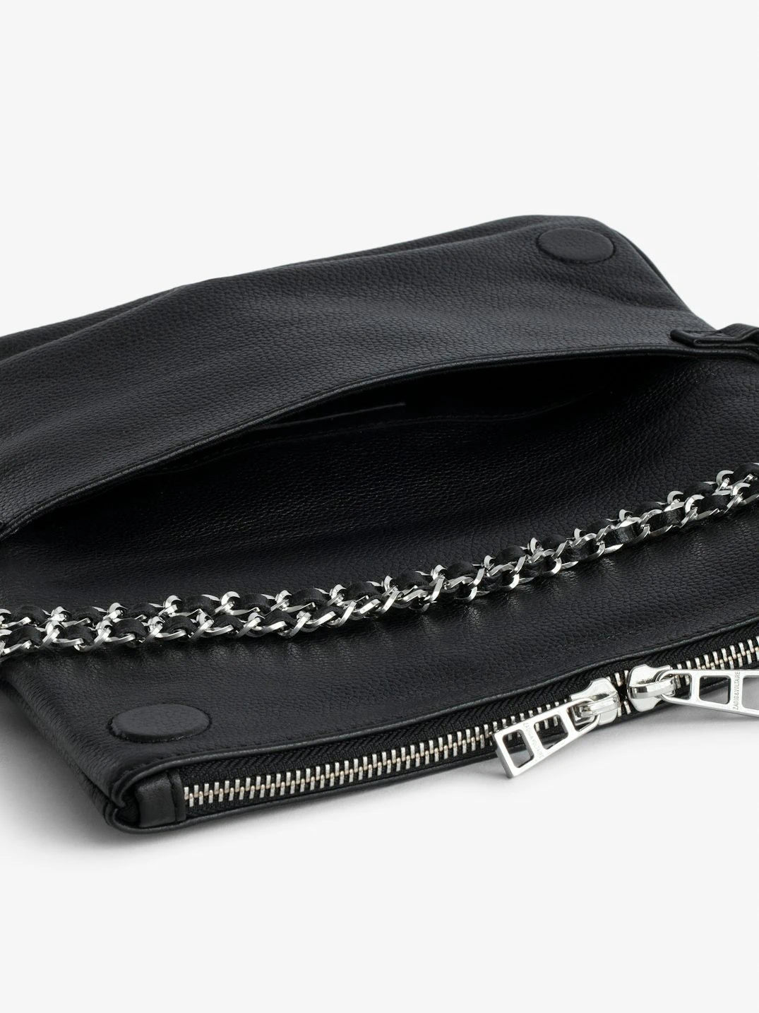 Rock Black Leather Clutch