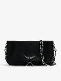 Rock Black Leather Clutch