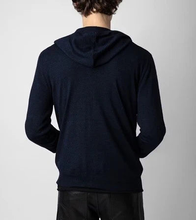 Clash Black Zipped Cardigan