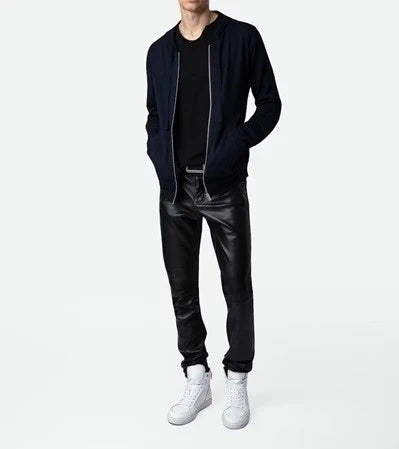 Clash Black Zipped Cardigan