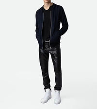Clash Black Zipped Cardigan