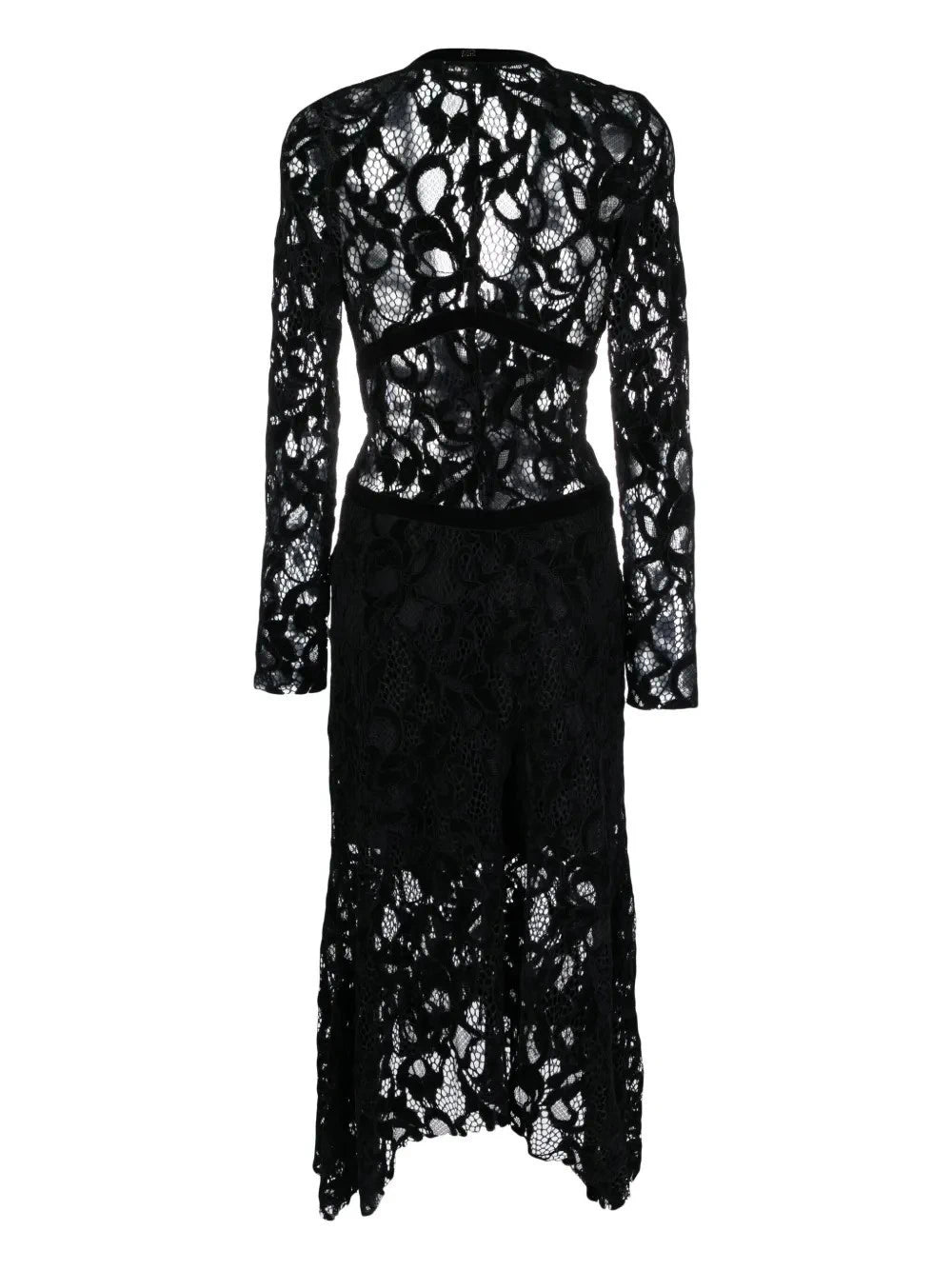 Asymmetric Lace Black Dress