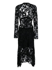 Asymmetric Lace Black Dress