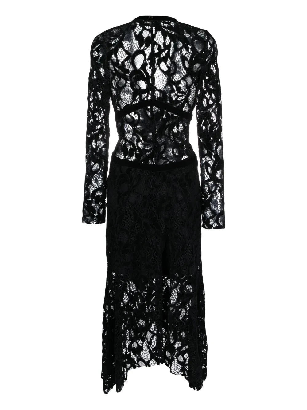 Asymmetric Lace Black Dress
