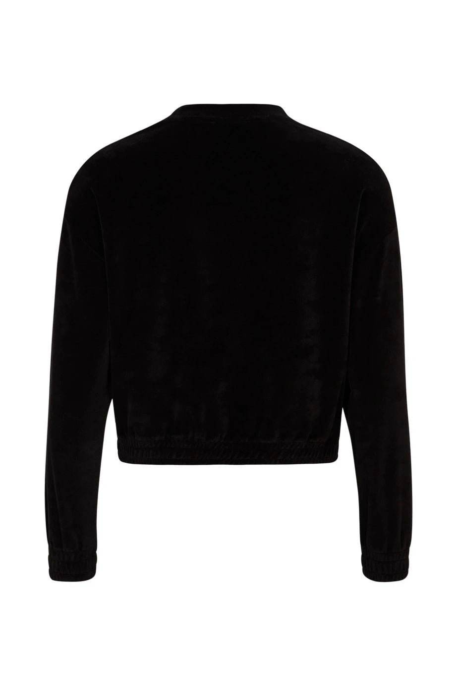 Rhinestone Velvet Black Sweatshirt