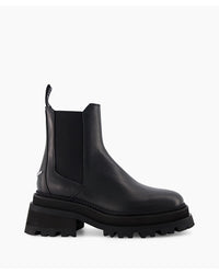 Rave Semy-Shiny Black Boots