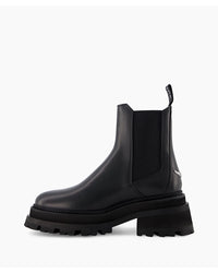 Rave Semy-Shiny Black Boots