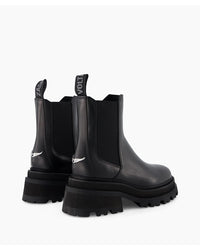 Rave Semy-Shiny Black Boots