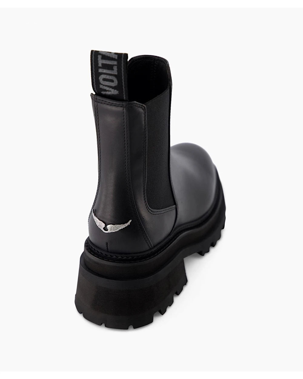 Rave Semy-Shiny Black Boots