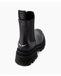 Rave Semy-Shiny Black Boots