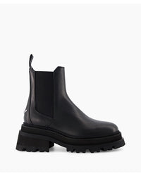 Rave Semy-Shiny Black Boots