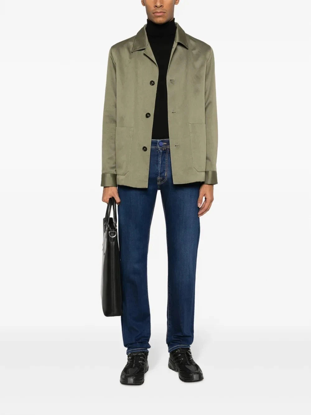 Mid-Rise Brown Denim Jeans