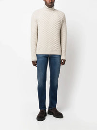 Mid-Rise Brown Denim Jeans