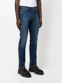 Mid-Rise Brown Denim Jeans