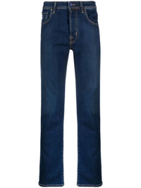 Mid-Rise Brown Denim Jeans