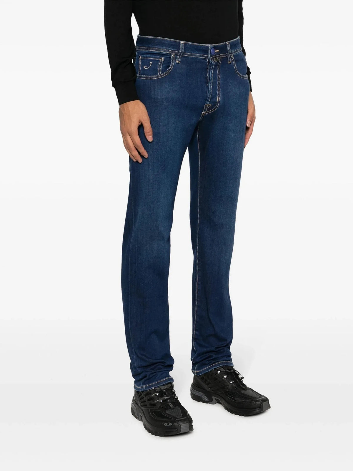 Mid-Rise Brown Denim Jeans