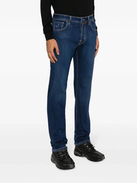 Mid-Rise Brown Denim Jeans