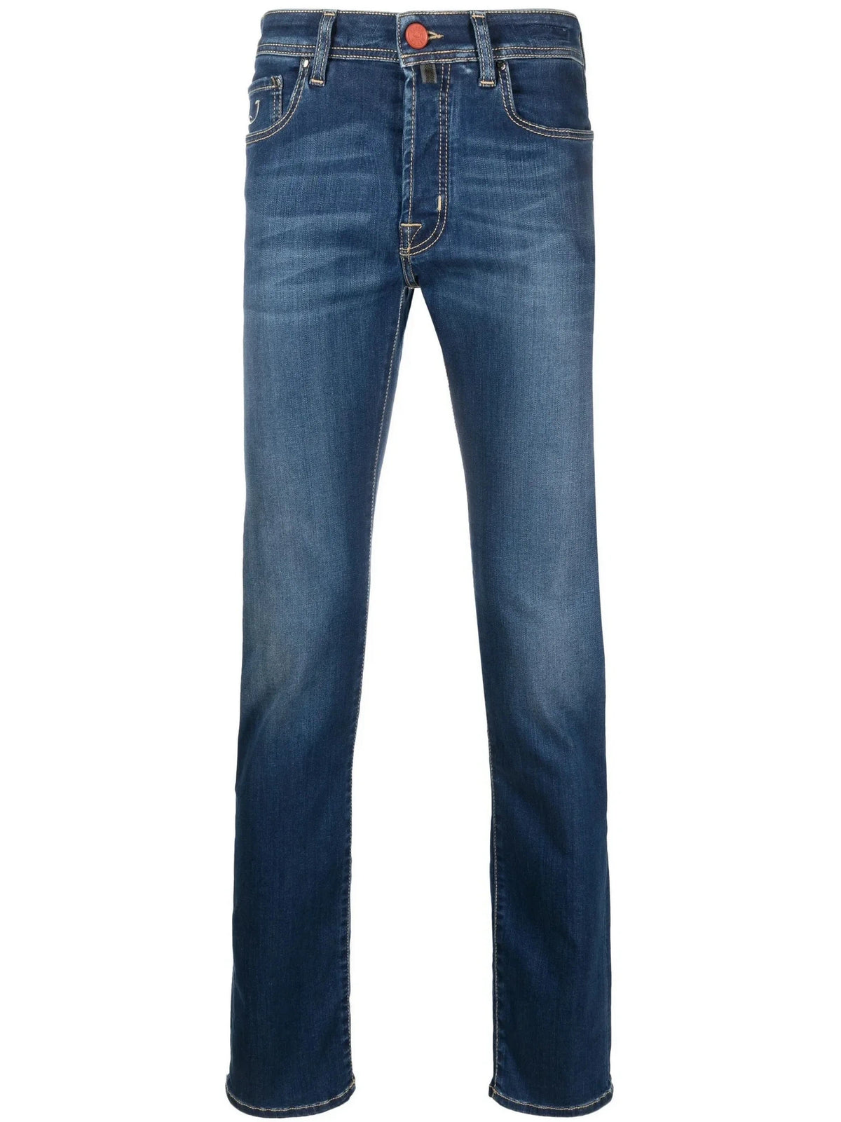 Mid-Rise Brown Denim Jeans
