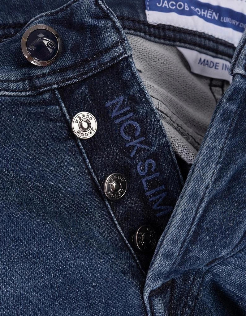 Logo-Patch Blue Denim Jeans