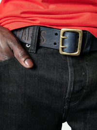 Buckley Stamped Navy Belt