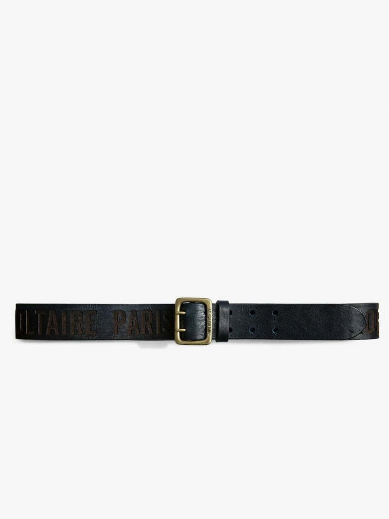 Buckley Stamped Navy Belt