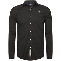 Slim Fit Black Poplin Shirt