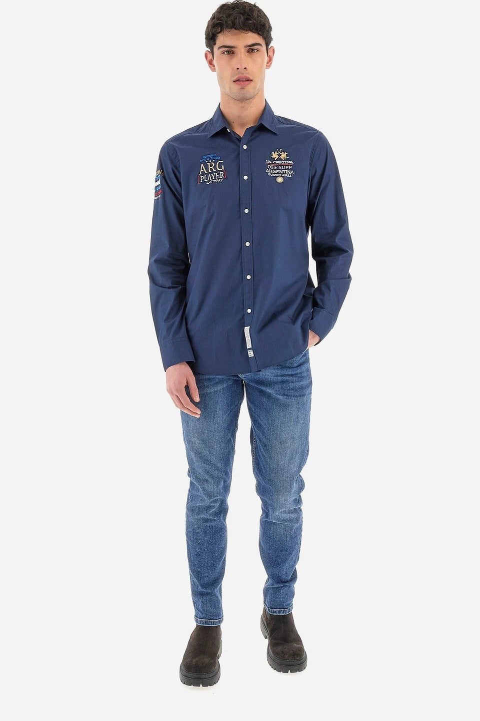 La Martina Blue Poplin Shirt