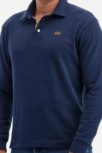 Embroidered Polo Blue Shirt