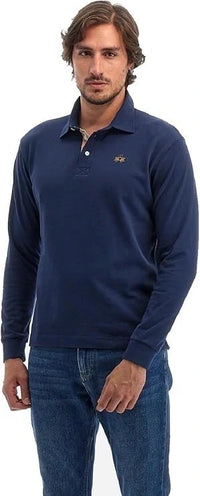 Embroidered Polo Blue Shirt