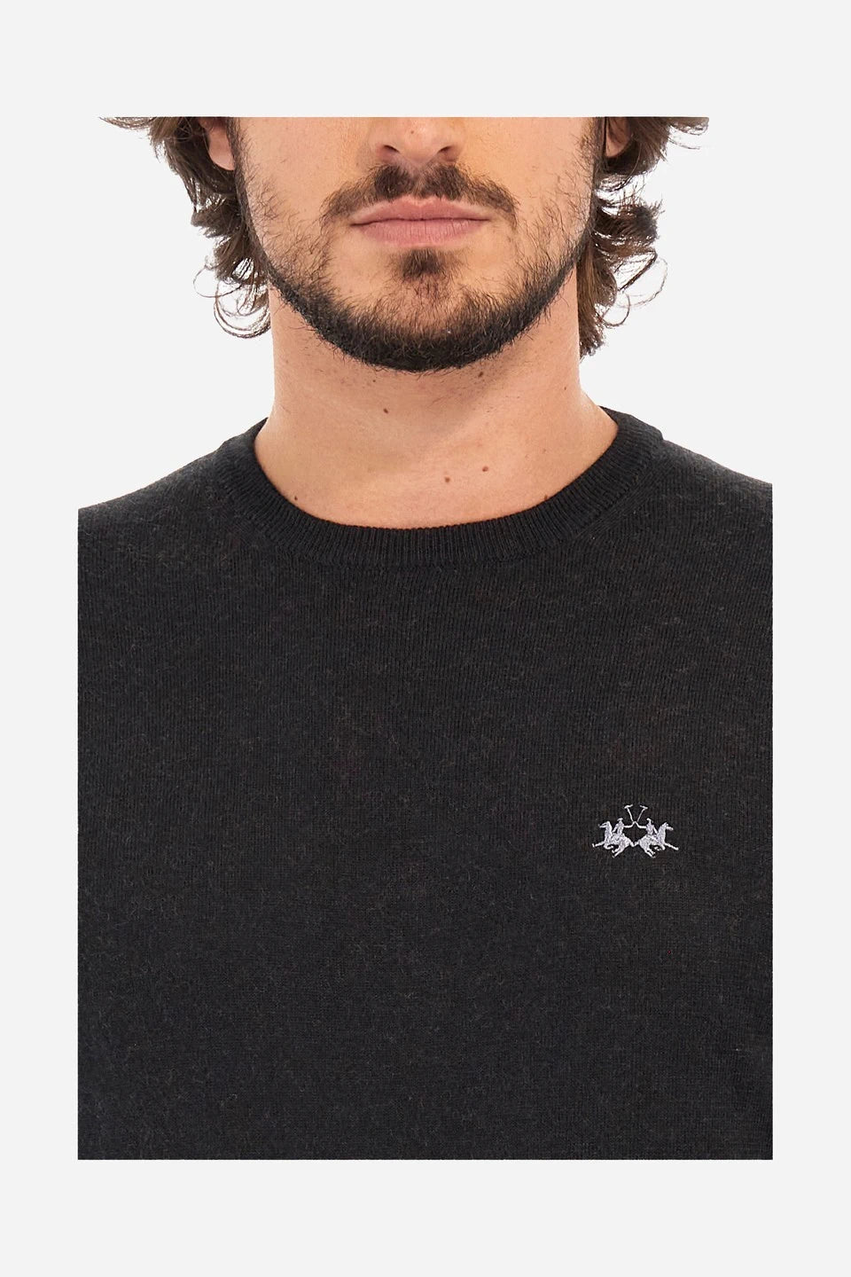 Crew Neck Blue Sweater