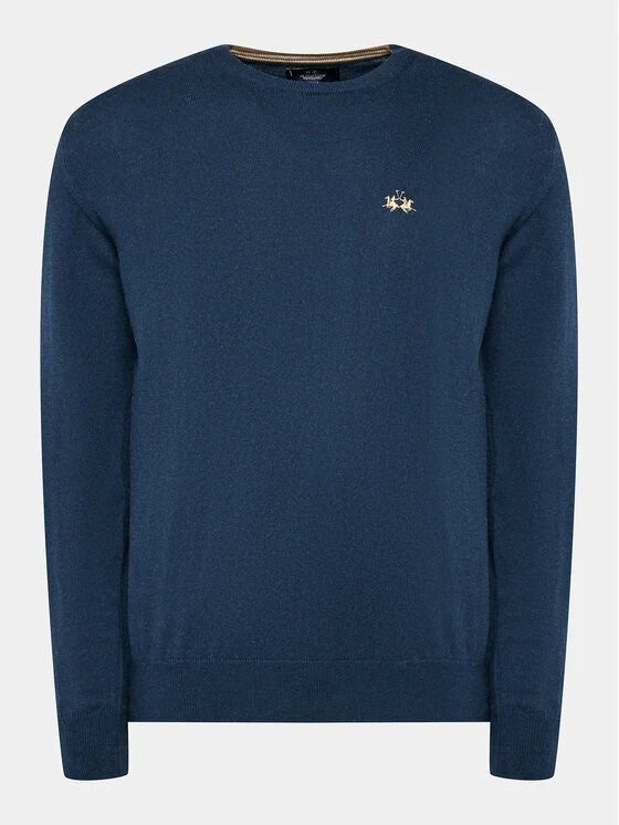 Crew Neck Blue Sweater
