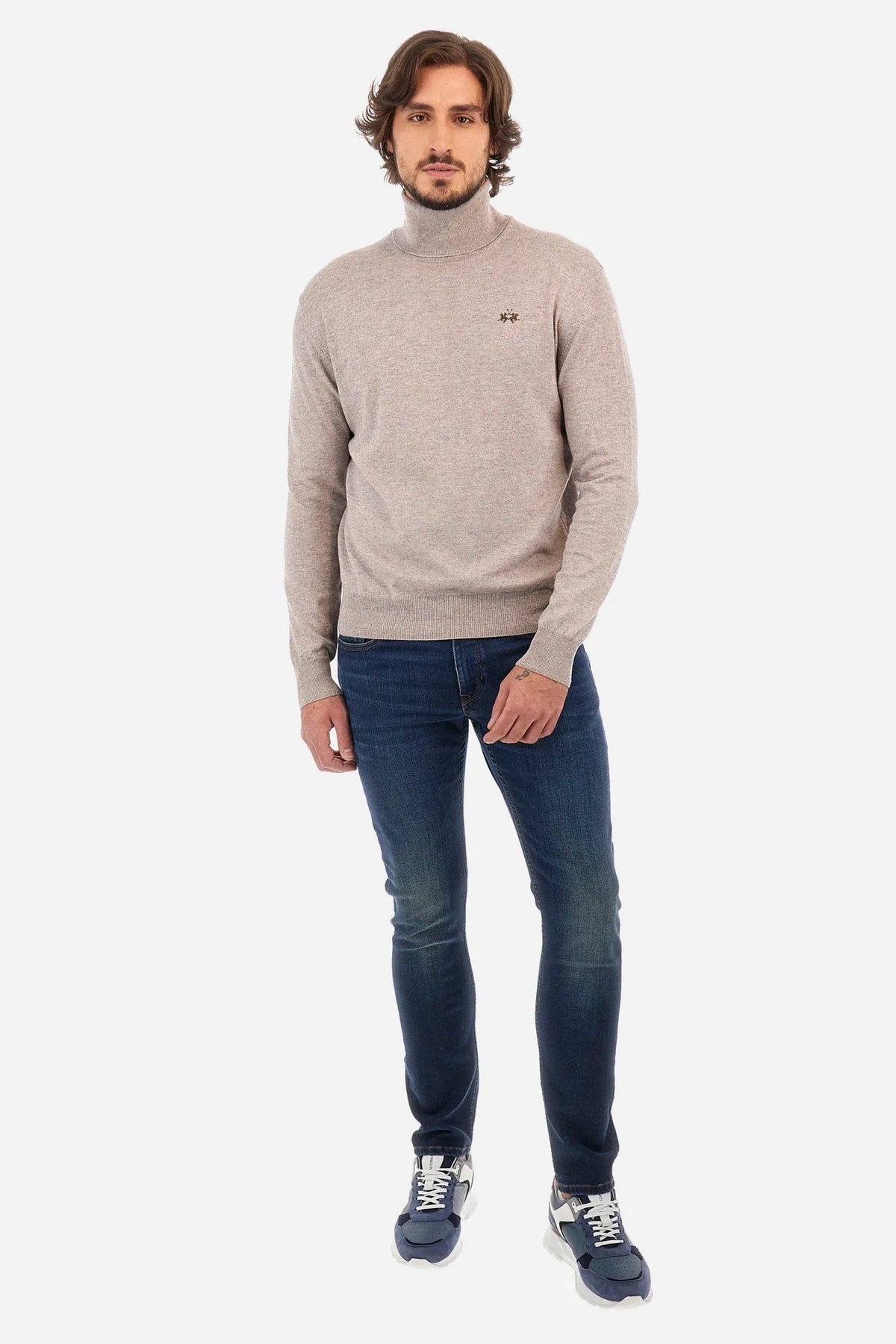 Tricot Turtle Neck Grey Pullover